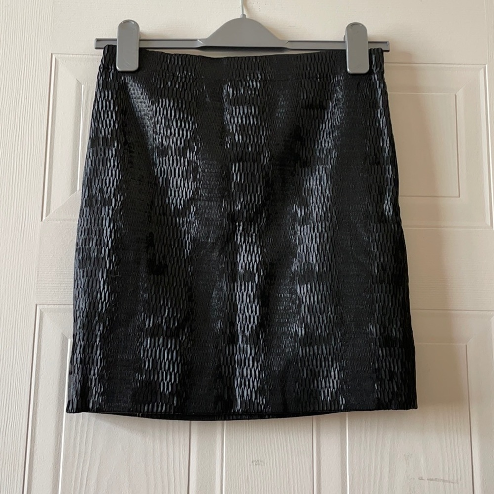 Vintage 80s Faux Snake Mini Skirt